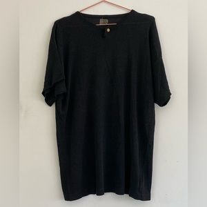 Vtg Navy Calvin Klein Knit Henley Shirt L Large